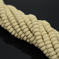 Rubber rondel (tablet) 6:3mm tan, thread 40cm