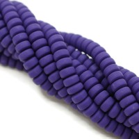 Rubber rondel (tablet) 6:3mm color Indigo, thread 40cm