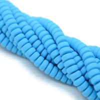 Rubber rondel (tablet) 6:3mm blue, thread 40cm