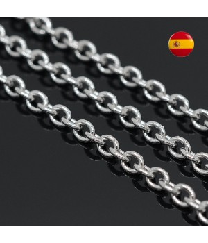 Anchor chain 4.5:5.5mm, rhodium plated