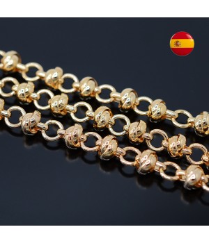 Brass Knot Chain 20cm 24K gold plated