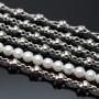 Brass Knot Chain 20cm rhodium plated