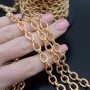 Chain with oval links 10:8mm, 24K gold plated