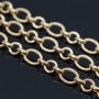 Cadena anilla ovalada dorado 24K, 50cm