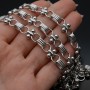 Brass chain 20cm rhodium plated