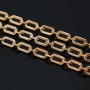 Chain Rectangular 50cm, gold plated 24K