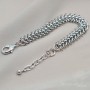 Finished bracelet 17cm + extension, rhodium plated