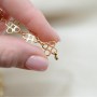 Bracelet chain Clover 11mm length 19cm, gold plated 24K