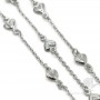 Anchor chain with hearts 6mm (Art.E14864-BB), rhodium plated