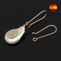 Earrings Hooks 22mm, gold plated 24K
