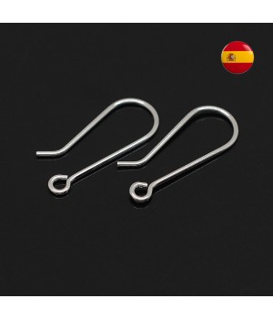 Earrings Hooks 22mm, rhodium plated