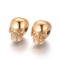 Cuentas de Calavera 11mm acero inoxidable, 1 pieza