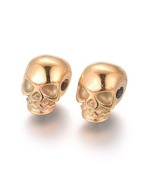 304 Stainless Steel Scull Beads 11mm, 1 pcs