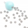 3mm Stainless Steel Daisy Flower Spacer Beads, 20 pcs