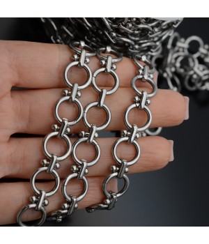 Цепь Кольцо гладкое 12мм нержавеющая сталь, 50см