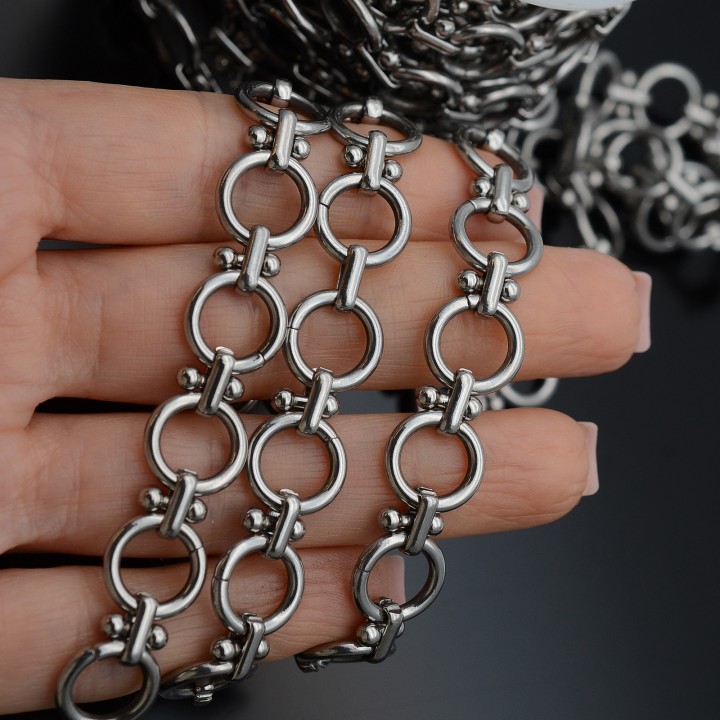 Цепь Кольцо гладкое 12мм нержавеющая сталь, 50см