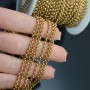 Цепочка Роло 3мм нержавеющая сталь позолота, 50см
