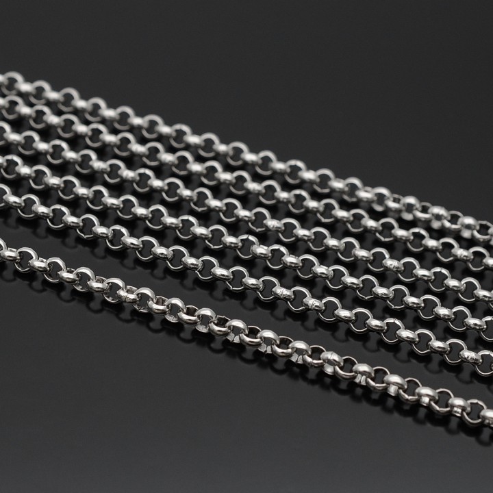 Цепочка Роло 3мм нержавеющая сталь, 50см