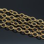 Цепочка овальная 6х8мм нержавеющая сталь позолота, 50см