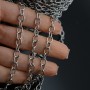 Цепочка овальная 6х8мм нержавеющая сталь, 50см