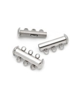 Замок слайдер на 3 нити нержавеющая сталь, 1 штука