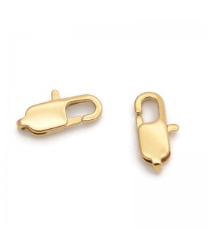 Gold Plated 304 Stainless Steel Lobster clasp 15mm, 1 pcs