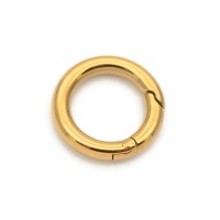 20mm Gold Plated 304 Stainless Steel Spring Ring Clasp, 1 pcs