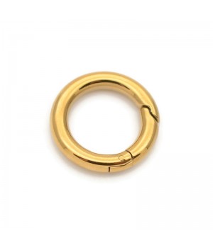 Cierre redondo 20mm acero inoxidable dorado, 1 pieza