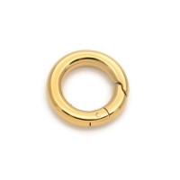 18mm Gold Plated 304 Stainless Steel Spring Ring Clasp, 1 pcs