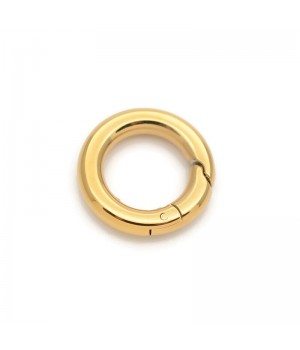 Cierre redondo 18mm acero inoxidable dorado, 1 pieza