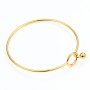 Gold Plated 304 Stainless Steel Bracelet Base 65mm, 1 pcs