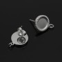 304 Stainless Steel Button Stud Earrings, 1 pair