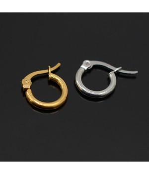 Stainless steel Hoop earrings 12mm, 1pair