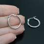 Stainless steel Hoop earrings 20mm, 1pair
