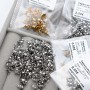 304 Stainless Steel End Tip Cover, Fold Over Crimp Bead, 100 pcs