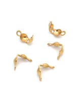 Каллоты 3мм нержавеющая сталь позолота, 10 штук