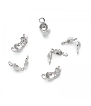 Tapanudos 3mm 2 anillas acero inoxidable, 20 piezas