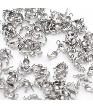 Tapanudos 3mm 2 anillas acero inoxidable, 100 piezas