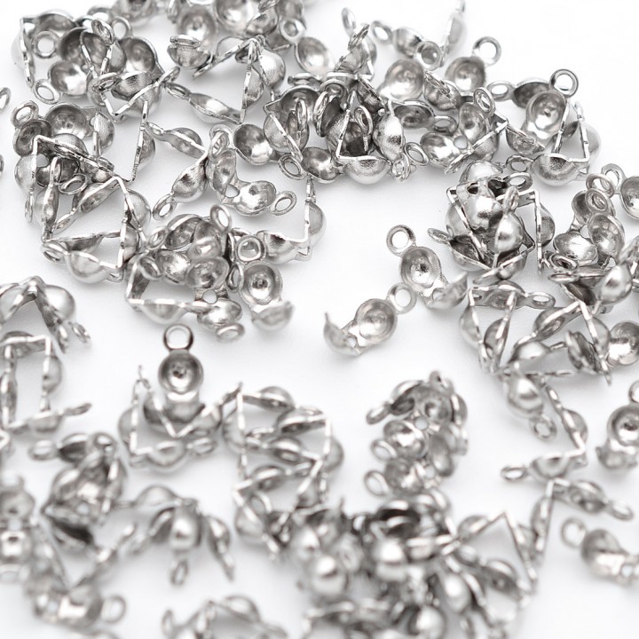 Каллоты 3мм нержавеющая сталь полированная, 100 штук