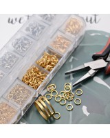 304 Stainless Steel Open Jump Rings, box 930 pcs