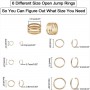304 Stainless Steel Open Jump Rings, box 930 pcs
