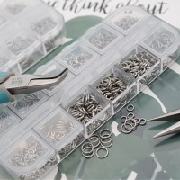 304 Stainless Steel Open Jump Rings, box 865 pcs