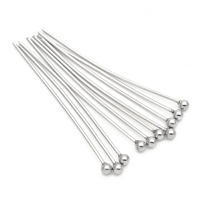 304 Stainless Steel Ball pins 30:0.6mm, 10 pcs