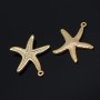 Starfish Charms stainless steel golden, 1 piece