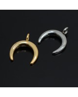Double Horn/Crescent Moon pendant stainless steel, 1 piece