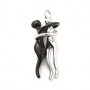 304 Stainless Steel Affectionate Hug Necklaces Pendants Charms, 1 piece