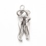 304 Stainless Steel Affectionate Hug Necklaces Pendants Charms, 1 piece