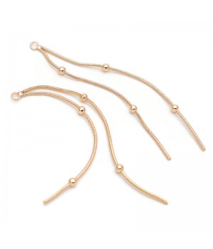 Ball Chain pendant 8cm gold plated stainless steel, 1 piece