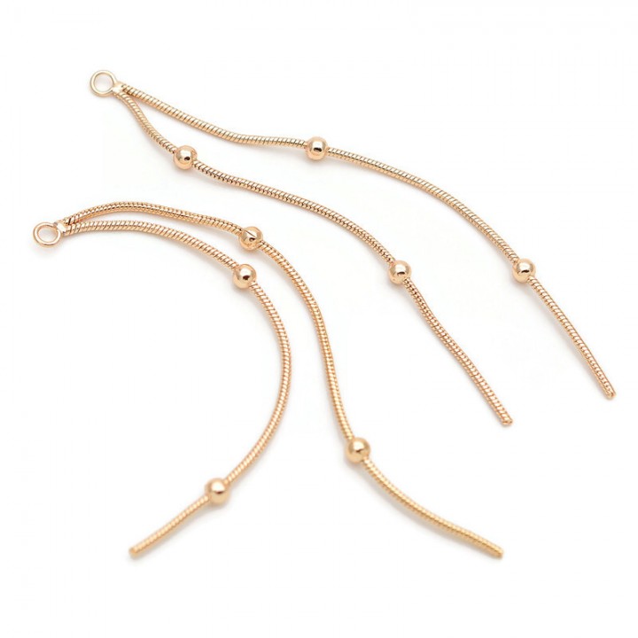 Ball Chain pendant 8cm gold plated stainless steel, 1 piece