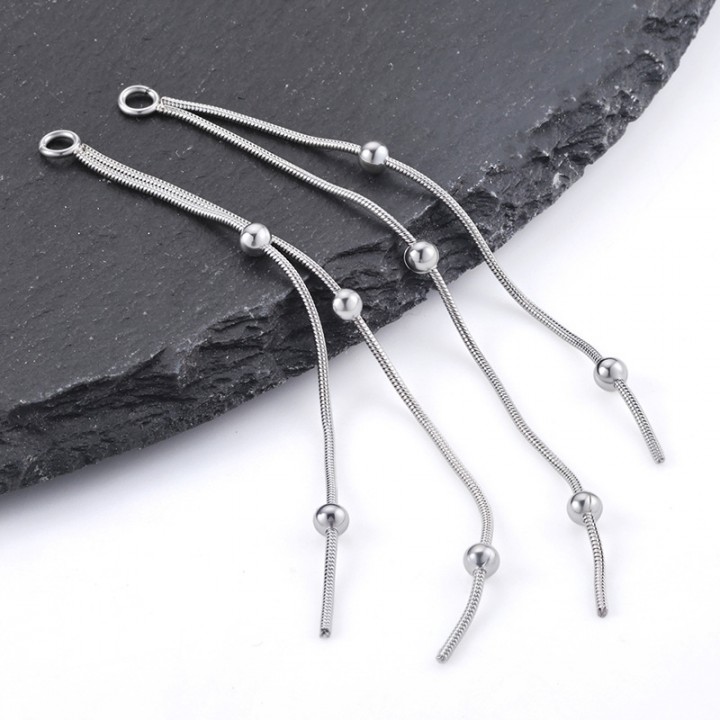 Подвеска Цепочка с шариками нержавеющая сталь, 1 штука